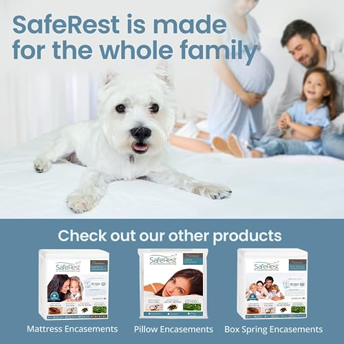 image for SafeRest Waterproof Crib Size Mattress Protector - Fitted with Stretch