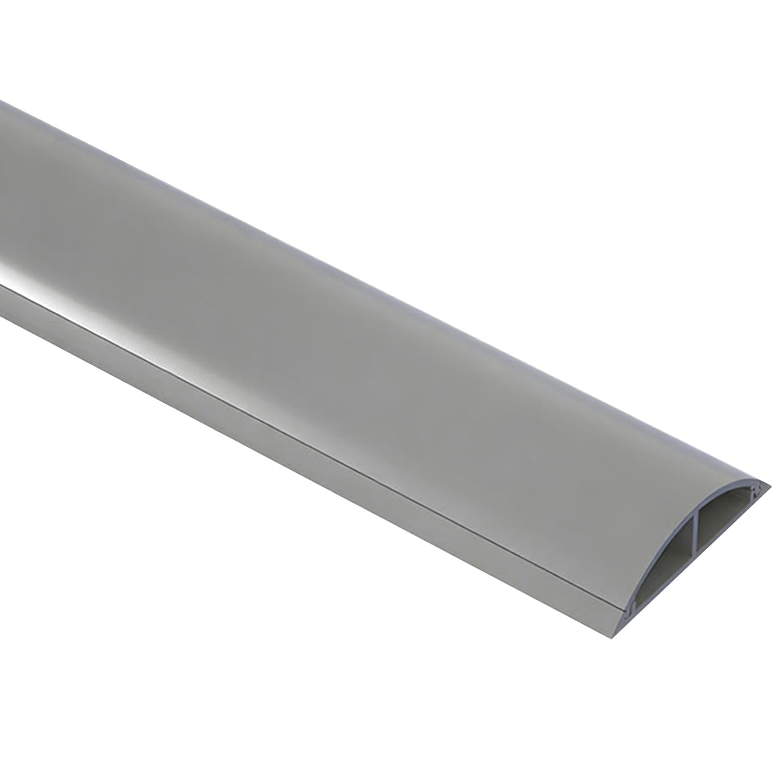 Pasacables Suelo de PVC Rígido, Canaleta Cables Suelo de 100 Cm, Oculta Los Cables Alargadores, Evita Tropiezos en El Suelo, Ideal para El Hogar, Oficina y Exteriores(Gray,12 * 2.7cm/4.7 * 1.1in)