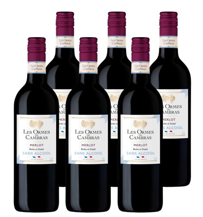 Les Ormes de Cambras - Rouge - Sans Alcool - Lot de 6...