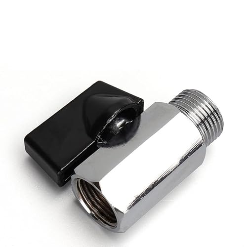 Fitvell Showerhead Shut Off Valve Brass Mini Ball Valve 1/2" Npt Male Female Thread Water Flow Control Valve With Polished Chrome Finish(Pack Of 2) #TOP2