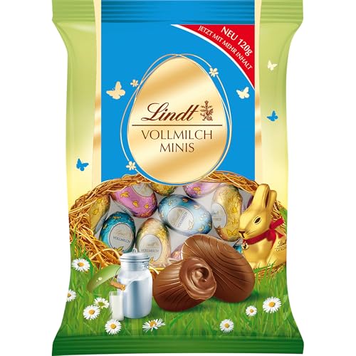 Lindt Schokolade Vollmilch Mini Eier | 120g | Mini Eier aus Vollmilch-Schokolade | Ostereier | Schokoeier