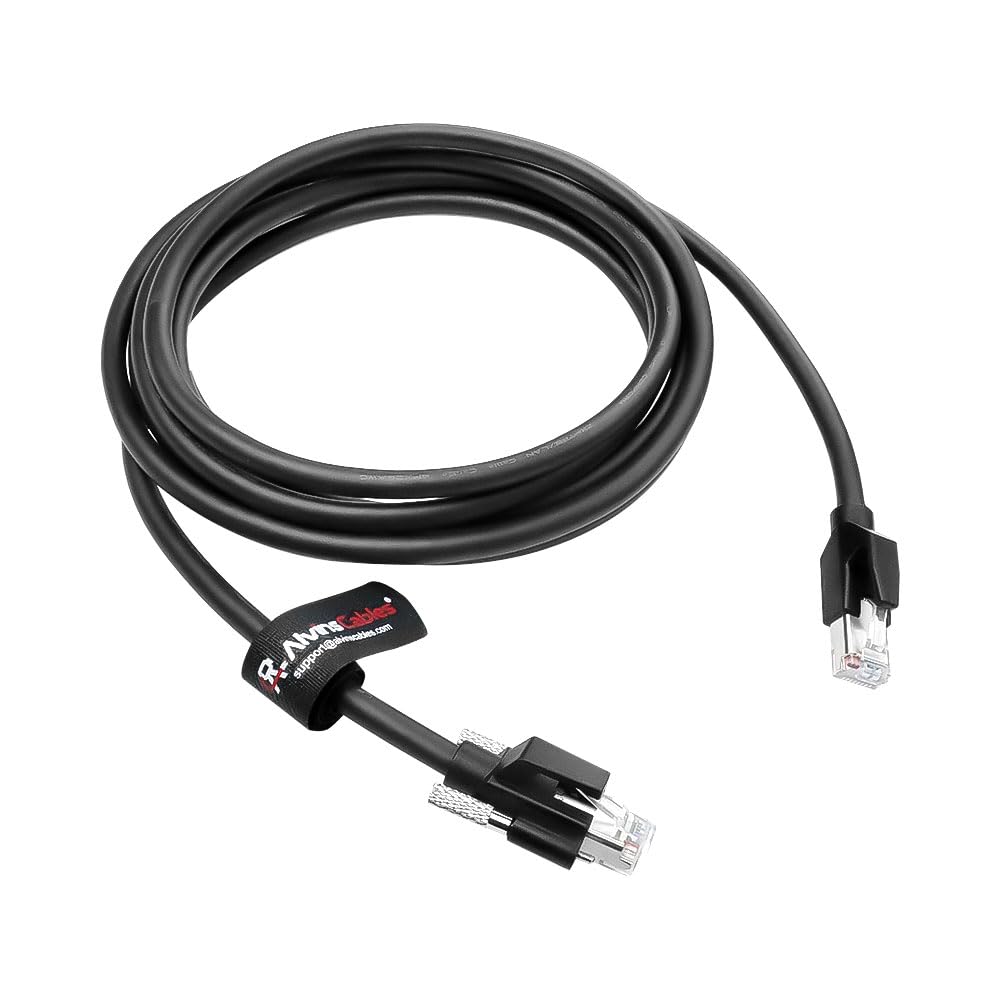Alvin's Cables Gige Vision Câble horizontal RJ45 Lock vis industriel Câble Ethernet blindé CAT6A-Flex-Chain haut contenu, compatible avec Cognex Keyence Basler HikVision Camera16.4ft