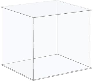MECCANIXITY Acrylic Display Case Plastic Box Cube Storage Box Clear Assemble Showcase 14.1x12.2x12.2 Inch for Collectibles