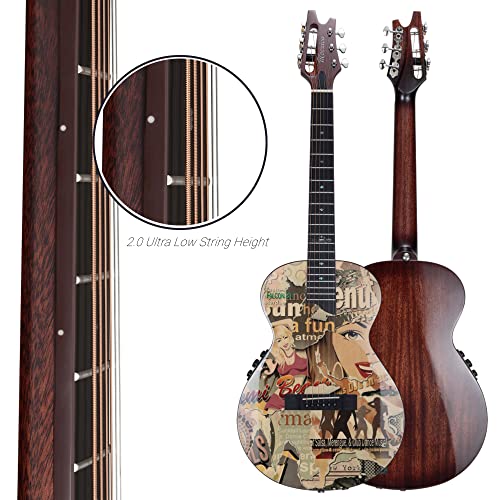 MOOZICA Guitare électrique de 91,4 cm – Acoustique – Guitare électrique professionnelle – Cajor – Guitare maître… - Les Beatles, Paul McCartney, John Lennon, RIngo Starr, George Harrison MOOZICA Guitare électrique de 91,4 cm - Acoustique - Guitare électrique professionnelle - Cajor - Guitare maître… – Image 5