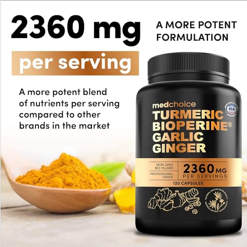 Medchoice MC-ANT-INFLMTRY-120CAPS 4-In-1 Turmeric And Garlic Supplements With Bioperine 2360 Mg thumb #4