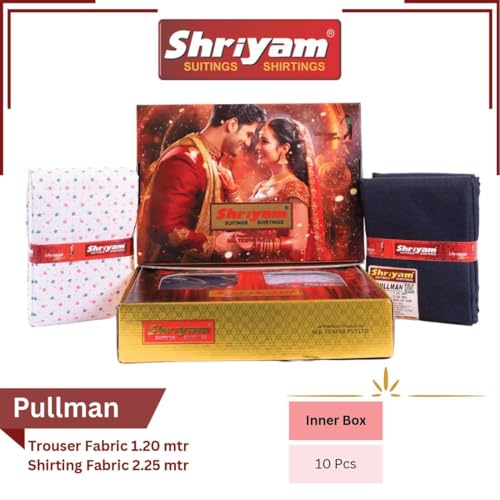 Image of Unstitched Plain Shirt and Trouser Fabric Combo Gift set - Cotton Blend Material - 2.25m Shirt Cloth - 1.20m Pant Cloth