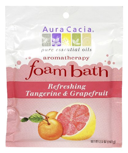 Aura Cacia Aromatherapy Foam Bath, Refreshing Tangerine and Grapefruit, 2.5 ounce packet (Pack of 3) Aura Cacia Aromatherapy Foam Bath, Refreshing Tangerine and Grapefruit, 2.5 ounce packet (Pack of 3)