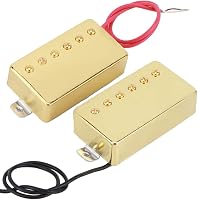 Keenso Arany Humbucker Gitár Hangszedő Szett - 2 db Sárgaréz és Alnico5 Mágneses Pickup Erős Zajszűréssel, Vastag Hangzással, Metál és Rock  7