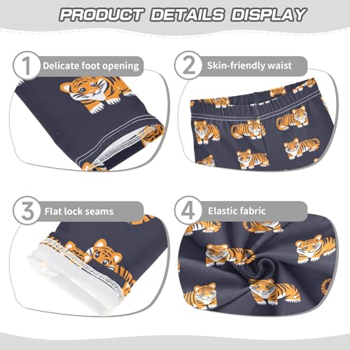 Cartoon Tiger Animal Girls Casual Leggings for Kids Printed Long Pant Bottoms Stretch and Soft3
