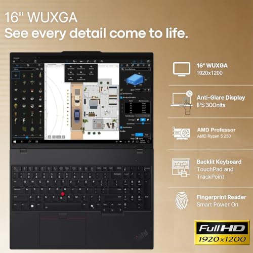 Image of Lenovo ThinkPad E16 Gen 3 • 16 inch WUXGA Touchscreen Business • 32GB RAM • 1TB SSD • Backlit Keyboard • AMD Ryzen 5 230 (Beat i7-1255U) • Fingerprint Reader • Thunderbolt 4 • Windows 11 Pro