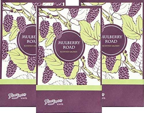 Mulberry Road Scented Sachets Pack of 3, Spring and Summer - Long-Lasting Scented Bags, Home Fragrance, Air Freshener & Deodorizer for Closet, Room, Drawer, or Cars, Made in USA