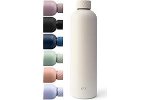 KIVY Minimalist Slim Stainless Steel Water Bottle 32oz - White
