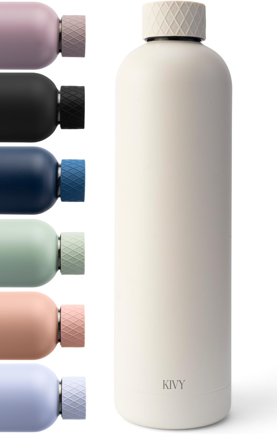 KIVY Insulated Water Bottle 32oz [LEAK PROOF] - Insulated Stainless Steel Water Bottle - Stainless Steel Drinking Water Bottle - Thermo Flask Drinking Bottle - BPA Free Water Bottle