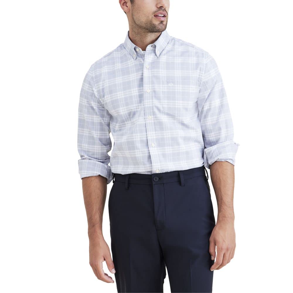 DockersMen's Classic Fit Long Sleeve Signature Comfort Flex Shirt (Standard and Big & Tall)