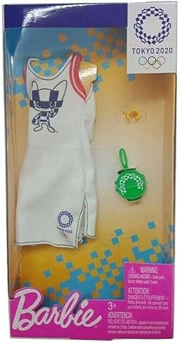 Miniatura 4 de Barbie Ropa Traje inspirado en la muñeca de Tokio 2020 de los Juegos Olímpicos, vestido con monedero en forma de raqueta y reloj, regalo para niños