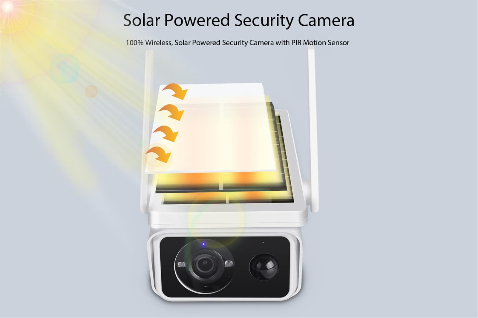 Telecamera Wifi Esterno, Telecamera di sicurezza esterna wireless HD 1080P Batteria ricaricabile solare Alimentazione IP Telecamere di sorveglianza Home Audio bidirezionale PIR ,Sicurezza, Antifurto(6