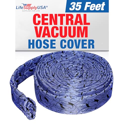 35ft Central Vacuum Hose Sock Cover Washable Knitted Protector Fits Beam Nutone