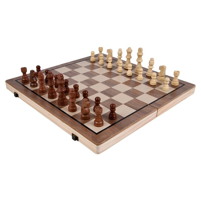 Jeu d'échecs 2 en 1, Jeux de société en Bois avec Instructions échecs