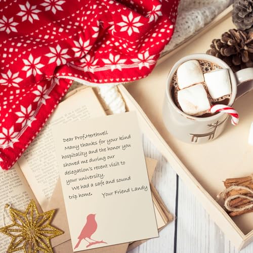 Image of Spiareal 100 Pcs Blank Note Cards Index Card, Brown, 4 x 6 in, Bird | Blank Decorative Cardstock with Bird, Thank Greeting Cards for Weddings, Baby Showers, School Office DIY