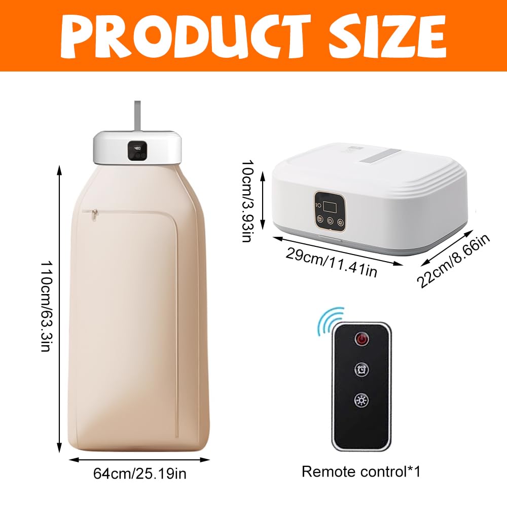 Secadora de Ropa Eléctrica Portátil, 600W Secadora Eléctrica Plegable, Portátil Mini Bomba de Calor Secador con Temporización 1-8H, Mando a Distancia y luz Azul, para Pisos, Hogares