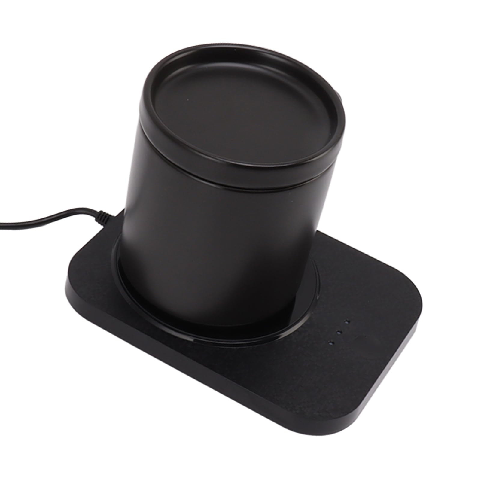 Calentador de tazas de 55° alimentado por USB con 3 ajustes de temperatura para uso en el hogar y la oficina (negro)