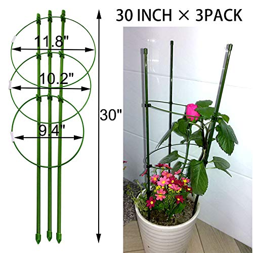 image for SETROVIC 90” Plant Support Cages with 3 Adjustable Rings, Growth Cag