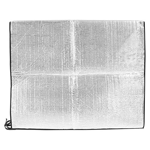Cabilock Cubierta Protectora del Aire Acondicionado Respiradero Chaleco Impermeable Aluminio Frío Led De Carga Pantalla Luces De Cortina Led Totalizador Exterior Alimentador Gel Lona Silver