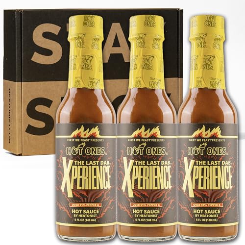Image of Hot Ones Last Dab Hot Sauce The Last Dab Xperience - Hottest Hot Sauce 5 Fl Oz Pack of 3