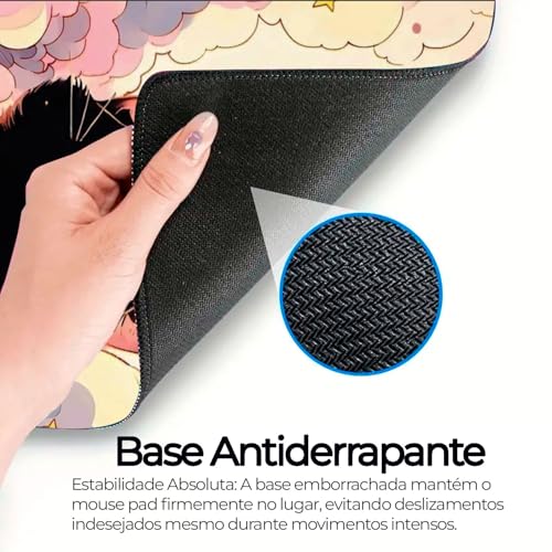 Novo Mouse Pad Gamer Deskpad Speed Extra Grande Borda Costurada Profissional Varios Tamanhos - Gatin