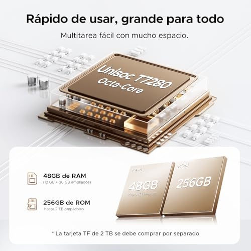 P13 Pro Tablet 13.4 Pulgadas 120Hz Android 16, 48GB RAM + 256GB(TF 2TB) Tablet con Teclado y Lapiz, T7280 Octa-Core, 12000mAh/18W, 16MP+8MP, Gemini AI, Widevine L1, Face ID, Dual SIM 4G, Gris 6