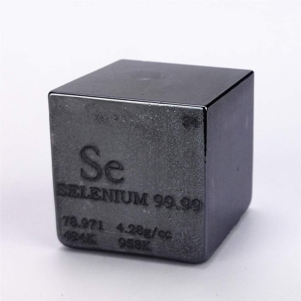 Cube sélénium gravé à 99,99 % du tableau périodique 25,4 mm