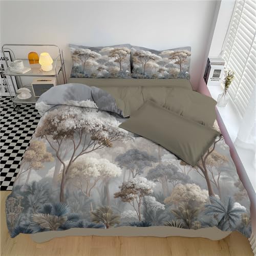 Parure de Lit de Luxe en Microfibre Douce Housse 200x200 Vert Profond Texturé - 3