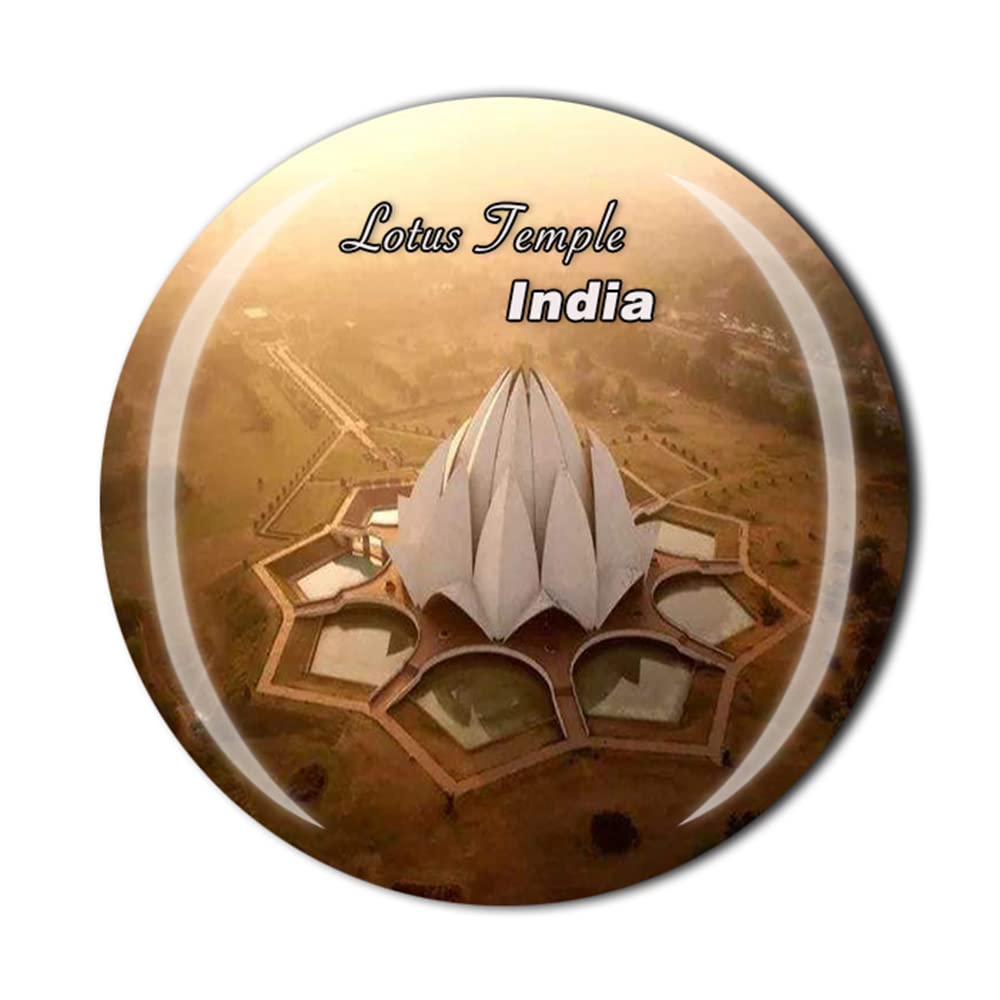 Timefly India Lotus Temple Delhi Fridge Magnet Crystal Tourist Souvenir Gift Collection Refrigerator Magnetic Sticker