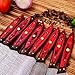 W Trading-Custom Hand made damascus steel blade Professional kitchen knives 8 PCS chef kitchen knife set with leather pouch for storage. WT-1046-8