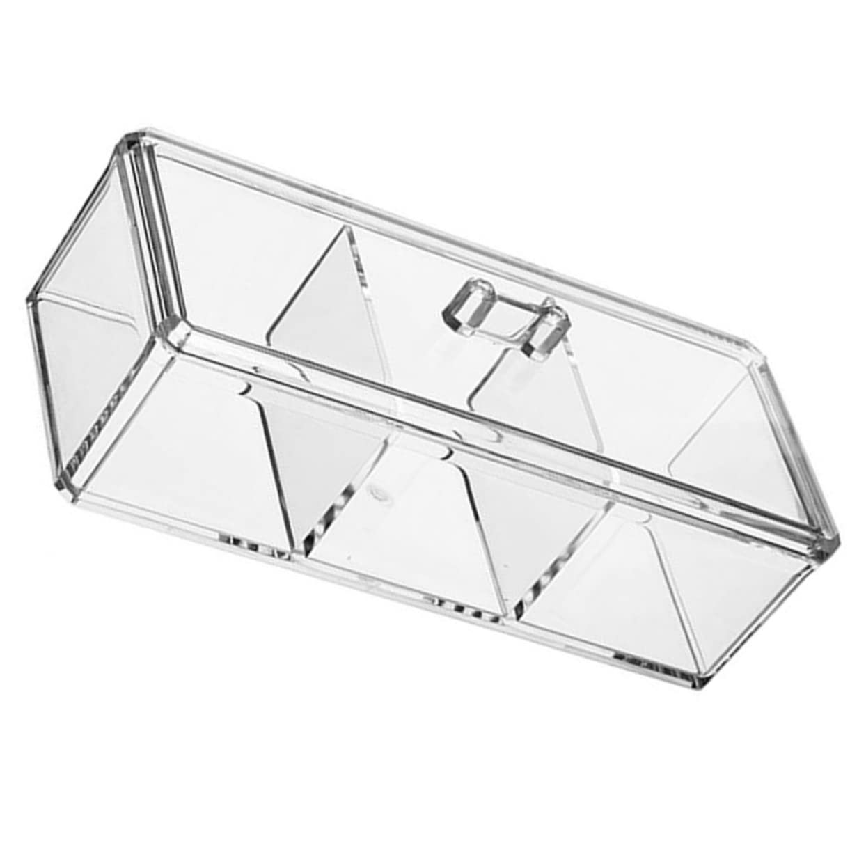 Hemobllo Divided Tea Bag Organizer with Lid Multi Purpose Tea Storage Chest for Home Kitchen Office Coffee Station Versatile Tea Bag Holder for Sundries Coffee and Sugar