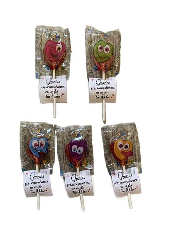 PIRULETAS PARA DETALLES GRACIAS POR ACOMPAÑARNOS 25 unidades