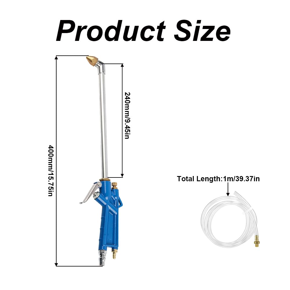 4 pistole ad aria compressa, lunghezza 400 mm, asta di pulizia del motore in lega di alluminio, spruzzatore per la pulizia del radiatore dell'auto, accessori per compressore d'aria