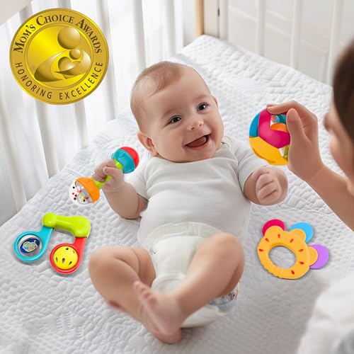iPlay, iLearn 10pcs Baby Rattles Toys Set, Infant Grab Shake Rattle, Easy Hold Sensory Teether, Babies Development Learning Music Toy, Newborn Shower Birthday Gift 1 2 3 4 5 6 7 9 10 12 Month Boy Girl by iPlay, iLearn - Image 6