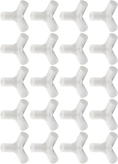 10 piezas para tienda de campaña con conector en T para toldo, juntas fijas de 16 mm, plástico blanco, conexión de tres vías (16 mm)