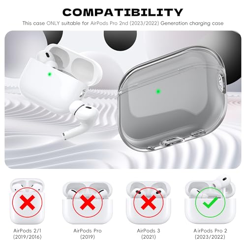 Image of for Airpods Pro 2 Case with Cleaner Kit, Crystal Clear Cover