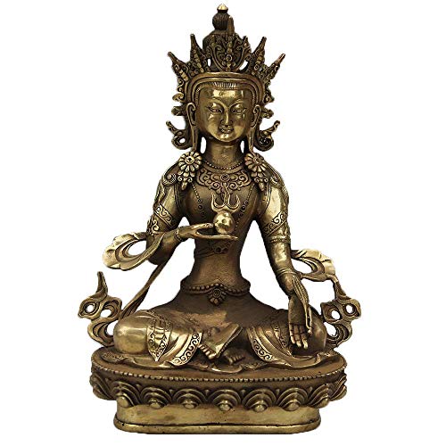 Statue de Guanyin en Laiton : Cadeau Spirituel de Sculpture du Tibet
