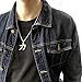 Japanese Strength Kanji Symbol Necklace Chinese Character Good Luck Charm Pendant Stainless Steel Symbol Chain Necklaces Japan Jewelry for Women Men (Strength Kanji)