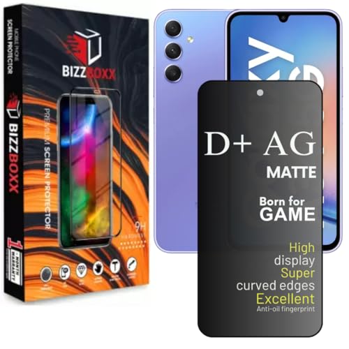 Image of Compatible With SAMSUNG Galaxy A34 5G D+ AG Matte Tempered Glass Screen Guard Protector Anti Fingerprint Gaming Special With Camera Cut (Samsung A34-6.6 Inch) - Pack of 1