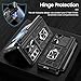 VEGO for Galaxy Z Fold 5 Case with S Pen Holder, [Hinge Protection][360°Ring Magnetic Kickstand][Slide Camera Cover][Front Screen Protector] Protective Case for Samsung Z Fold 5 5G - Midnight Black