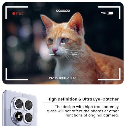 Image of FIRST MART Camera Lens Protector for Redmi Note 14 Pro Tough HD Individual Aluminum Alloy Lens Ring Cover, Scratch Resistant, Thin Glass| Silver, 1 Pack