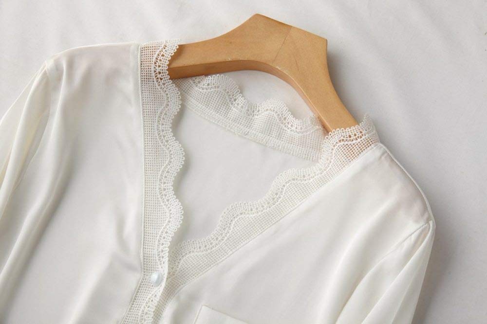 Pijamas De Mujer,Conjunto De Pijama De Satén De Seda De Hielo De 2 Piezas Elegante Con Cuello En V Ropa De Dormir Fina Con Botones Y Manga Larga De Color Puro Pantalones Comfy Loungewear Para Damas,