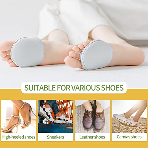Image of SooGree Honeycomb Fabric Forefoot Pads, Invisible Metatarsal Socks Pads,Reusable Forefoot Pads Ball of Foot Cushions for Relieving Foot Fatigue (3 Pairs Beige+1 Pair Black+ 1 Pair Gray)