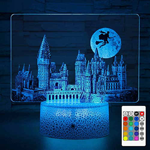 Image of Potter Gifts for Kids,Hogwar Castle,Christmas or Birthday Party Supplies for Boys Girls,Night Light for Bedroom,Potter Decoration for Room