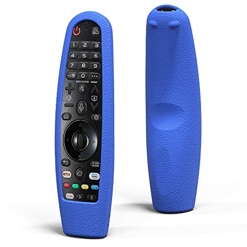 Funda Mando Silicona Compatible con Mando LG AN-MR20GA AN-MR19BA AN-MR18BA AN-MR600 AN-MR650 Mando LG Smart TV Magic Control Remote Antideslizante Anticaída Azul