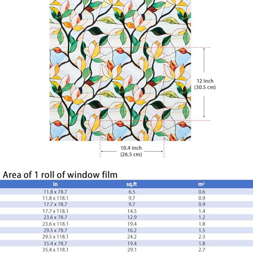 Película Decorativa para Ventana Privacidad DKTIE S691 17.7'' x 78.7'' miniatura 6